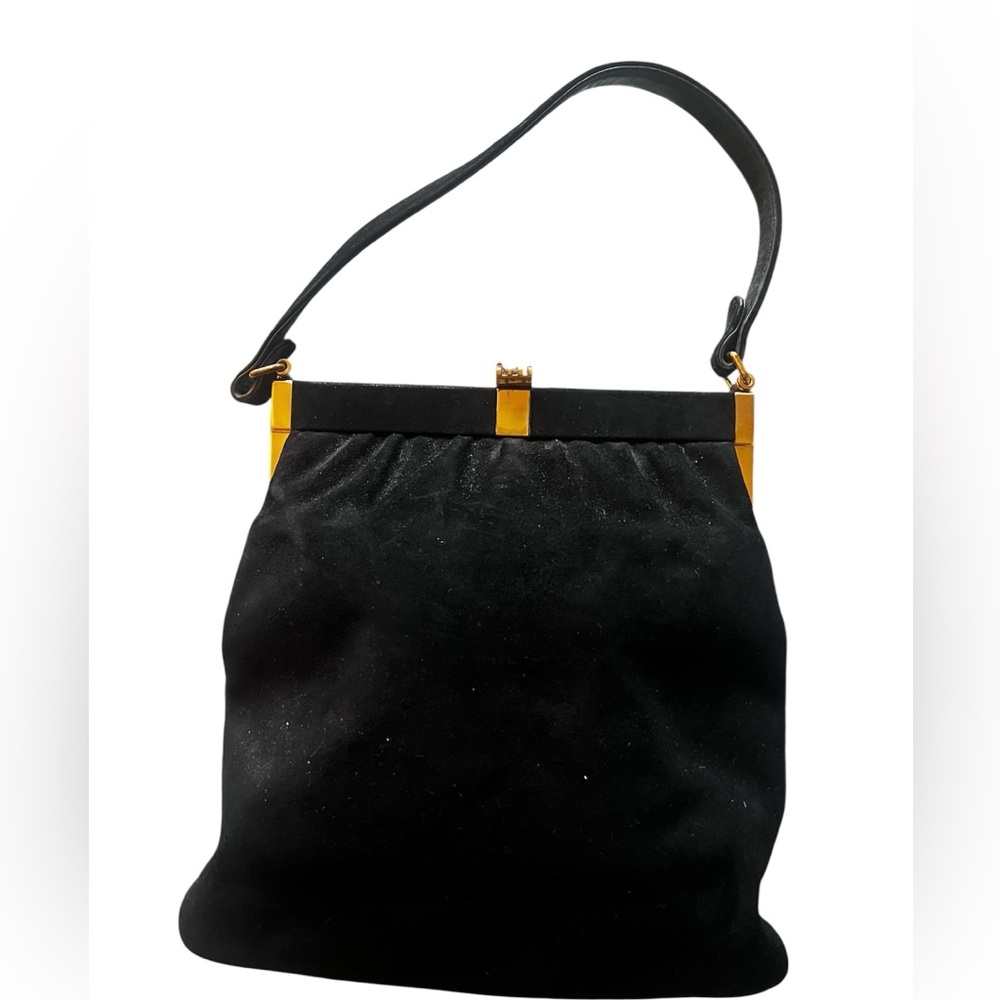 Chic Black Satin Clutch